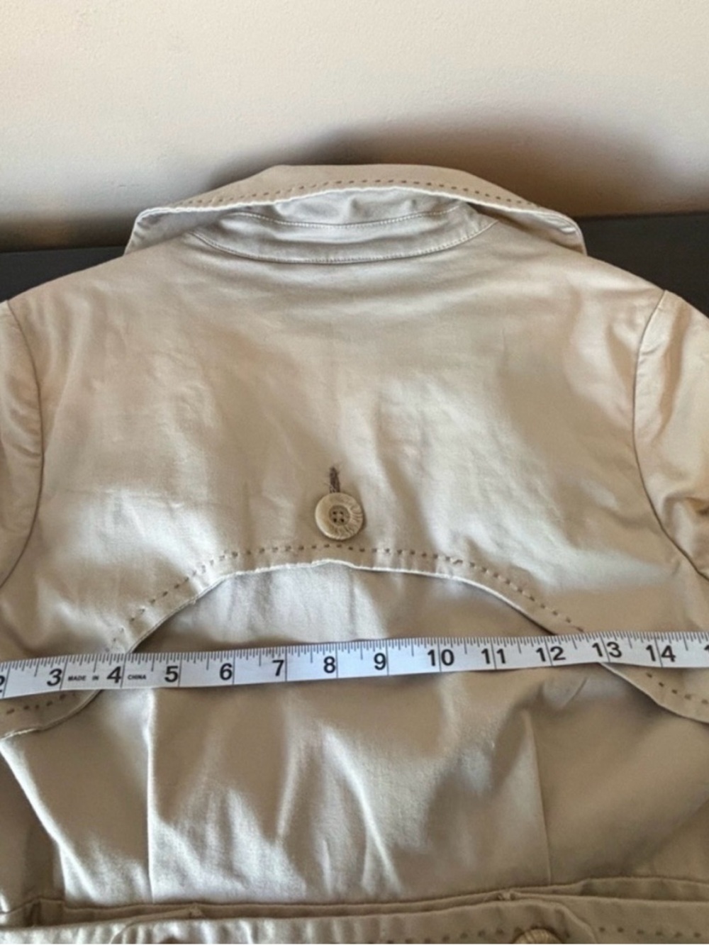 Talula Sz S Cotton Fall Decorative Khaki Trench Coat By Aritzia - Picture 11 of 13